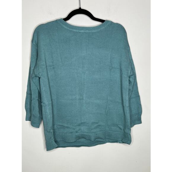 NWT Candace Cameron Bure Soft Boatneck Half Placket Sweater- Trellis SIZE S - Picture 5 of 6